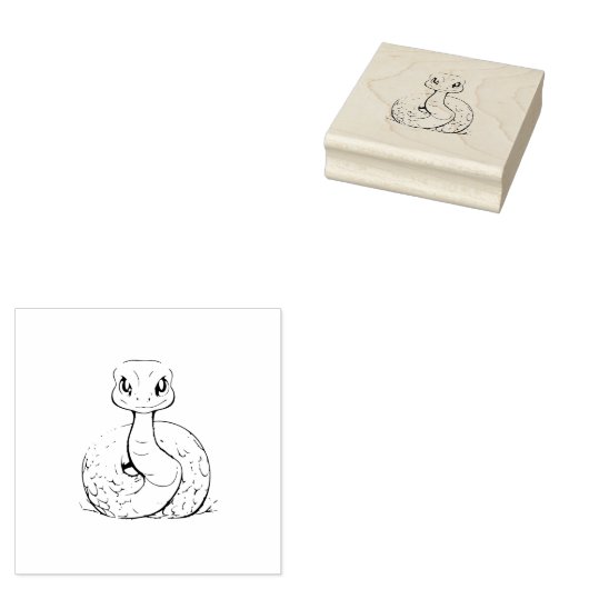 Snake Rubberstempel (Gestempeld)