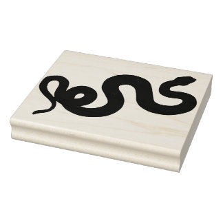 Snake Silhouette Rubber Art Stamp Rubberstempel