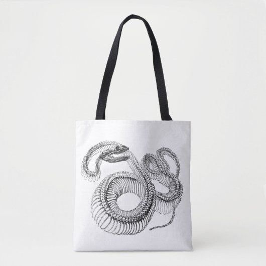 Snake Skeleton Notebook Tote Bag (Devant)