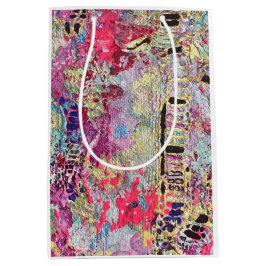 Snake Skin Gift Bag Bold Vibrant Kleurrijk Medium Cadeauzakje