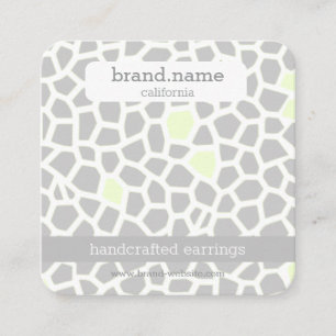 Snake Skin Grey Handmade Jewelry Display Holder Vierkante Visitekaartje