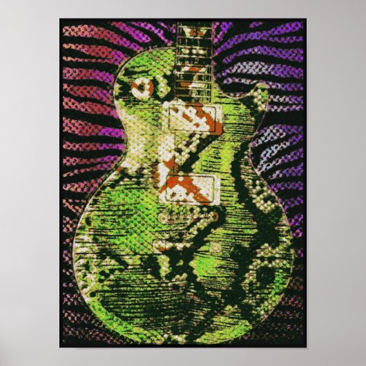 Snake Skin Guitar Poster (Devant)