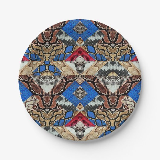 Snake Skin Pattern Papieren Bordje (Voorkant)