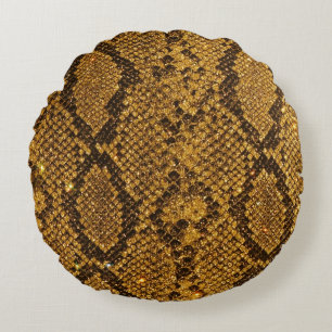Snake Skin Pattern Print Rond Kussen