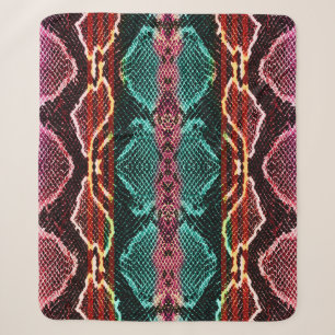 Snake skin print. slang Pattern. Dierlijke afdruk. Sherpa Deken