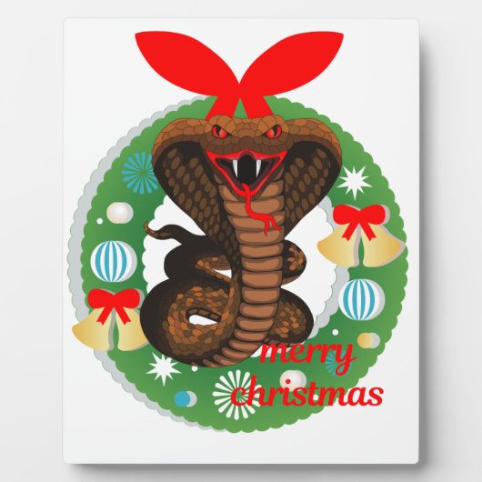 snake snake kerst fotoplaat (Voorkant)