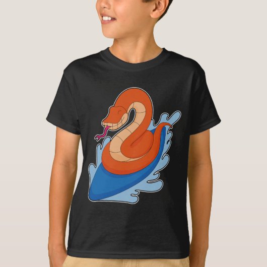 Snake Surfer Surfboard T-shirt (Voorkant)