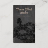 Snake Tattoo Artist Piercing Studio Visitekaartje (Voorkant)