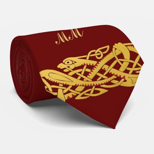 Snake Thmed Necktie (CNY-slangenthema) Stropdas (Opgerold)