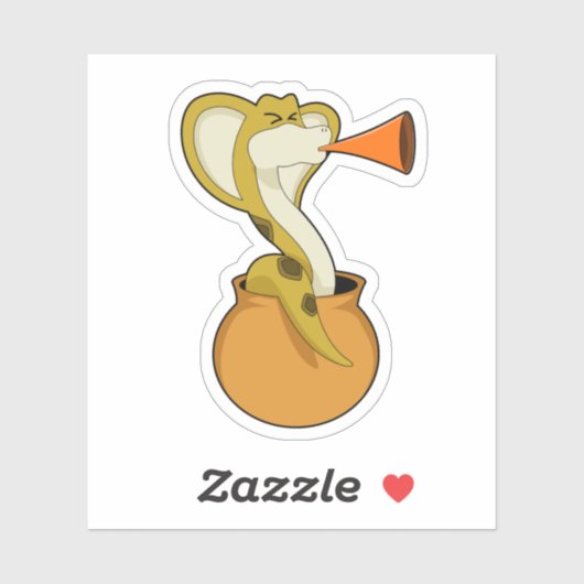 Snake Trumpet Music Sticker (Vel)