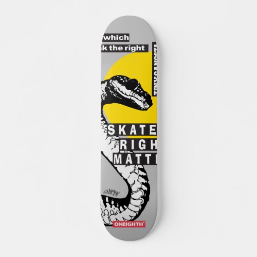 Snake under the moon.  ONEIGHTH Tokyo Original  Skateboard (Voorkant)