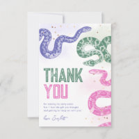Snake verjaardagsfeestje dank u kaarten