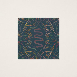 Snake Vines die Ketting juwelen-beeldschermkaart v Vierkante Visitekaartjes