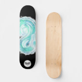 Snake water turquoise blue splatter skateboard (Voorkant)
