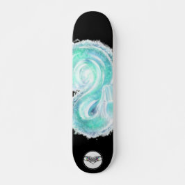 Snake water turquoise blue splatter skateboard