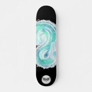 Snake water turquoise blue splatter skateboard