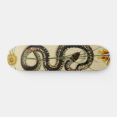 Snake & Wildbloemen in zand Skateboard (Horizontaal)