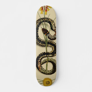 Snake & Wildbloemen in zand Skateboard