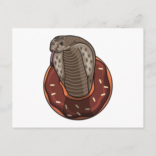 Snake with Donut Briefkaart (Voorkant)
