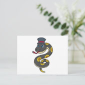 Snake with Hat Briefkaart (Staand voorkant)