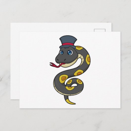 Snake with Hat Briefkaart (Voorkant / Achterkant)