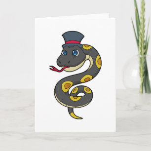 Snake with Hat Kaart
