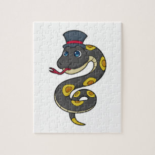 Snake with Hat Legpuzzel