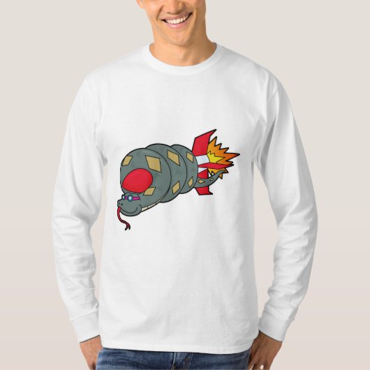 Snake with Rocket T-shirt (Voorkant)