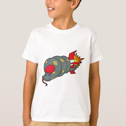Snake with Rocket T-shirt (Voorkant)