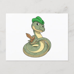 Snake with Sword Briefkaart
