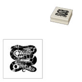 Snake Wood Art Stamp Rubberstempel (Gestempeld)