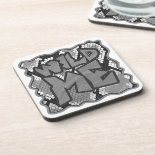 Snake Yellow en Gold Print Drankjes Onderzetter