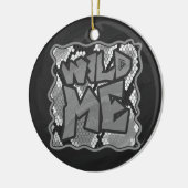 Snake Yellow en Gold Print Keramisch Ornament (Links)