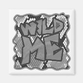 Snake Yellow en Gold Print Magneet (Voorkant)