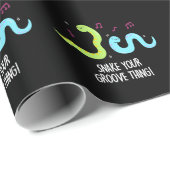 Snake Your Groove Thing Grappige Disco Pun Dark BG Cadeaupapier (Rol Hoek)