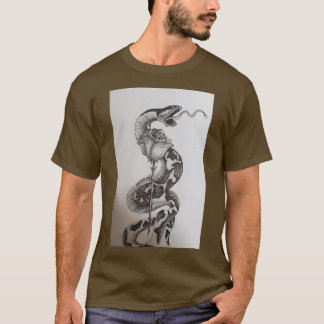 SnakeampRose dot ontwerp T-shirt