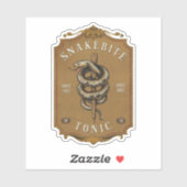 Snakebite Tonic  Label Sticker (Vel)