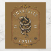 Snakebite Tonisch Wijn Etiket (Enkel label)
