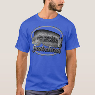 Snakehead bw Channa Ophicephalus Tropisch Ornament T-shirt