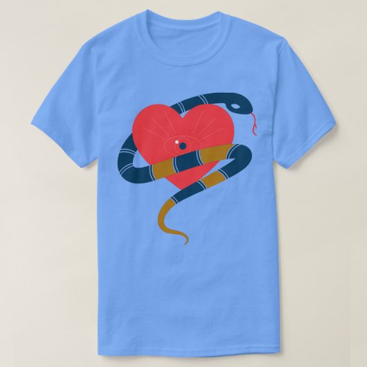 Snakes hart t-shirt (Design voorkant)