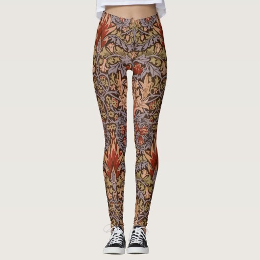 Snakes Head William Morris leggings motifs (Devant)