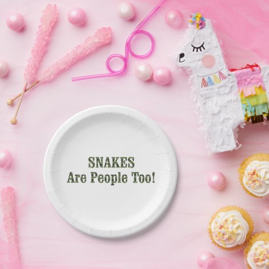 SNAKES zijn ook mensen! Papieren Bordje (Feest)