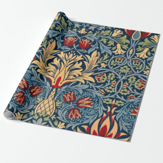 Snakeshead, bloembehangpapier van William Morris Cadeaupapier (Uitgerold)