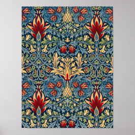 Snakeshead, bloembehangpapier van William Morris Poster