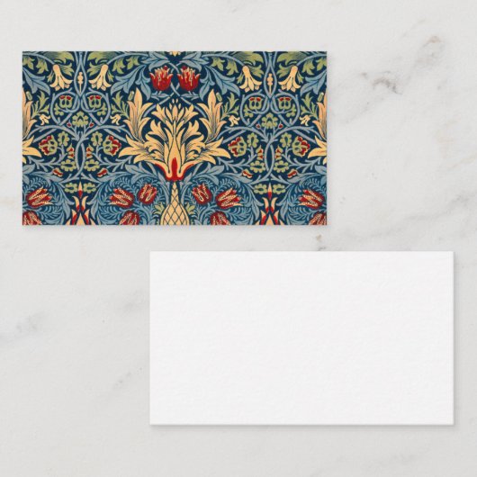 Snakeshead, bloembehangpapier van William Morris Visitekaartje (Voorkant / Achterkant)