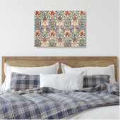 Snakeshead Pattern (door William Morris) Canvas Afdruk (Insitu (Slaapkamer))