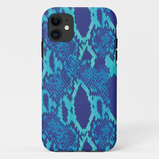 Snakeskin en bleu Coque-Mate coque iphone (Dos)