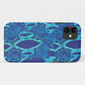Snakeskin en bleu Coque-Mate coque iphone (Dos (Horizontal))