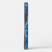 Snakeskin en bleu Coque-Mate coque iphone (Verso / Droite)