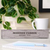 Snakeskin gris-beige Imprimer Bureau Nom Plaque